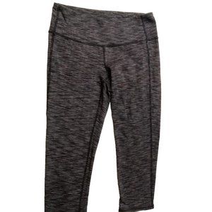 Athleta Women's Size Small Gray + Black Cropped Running Leggings